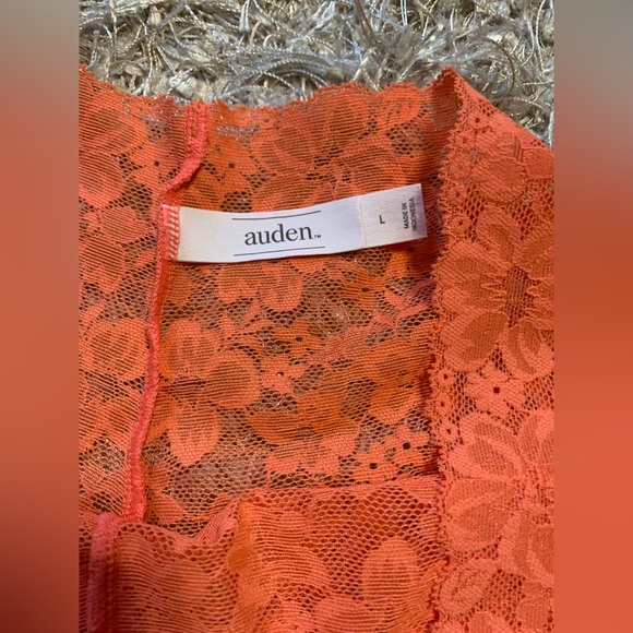 Auden Orange Lace Boyshorts size Large NWT - Picture 2 of 2
